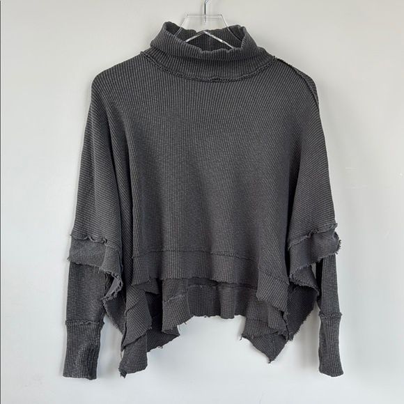 Free People x We The Free Moon Daisy Pullover Size XXS Washed Out Black - Picture 1 of 8